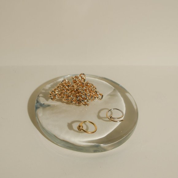 Thick Glass Slab Vanity Dish Trivet